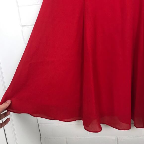 Vintage Hugo Buscati Collection Red Flattering Y2K Style Dress Size 4 - Picture 5 of 9